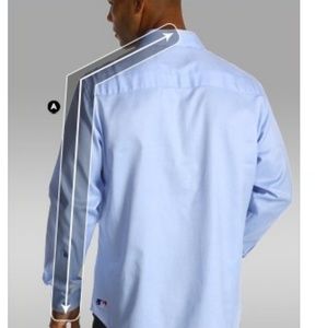 Measure men's shirts.